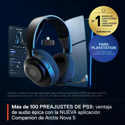 Reservar Auricular Gaming Arctis Nova 5P Inalámbricos Steelseries PS5 screen 4