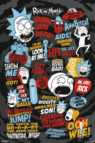 Poster Rick Y Morty Quotes