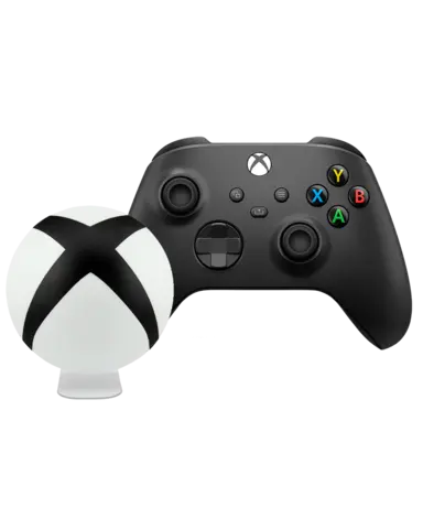 Mando Inalámbrico Carbon Black + Lámpara Oficial Xbox