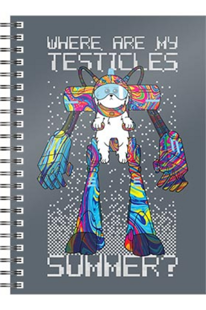 Libreta Espiral Where Are My Testicles Rick Y Morty