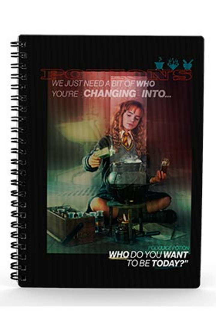 Libreta Efecto 3D Hermione Pociones Harry Potter