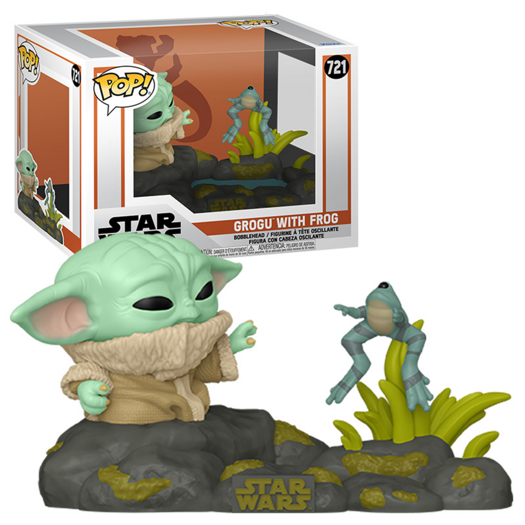 Funko Pop! Deluxe: Star Wars: The Mandalorian - DIN Grogu with Frog