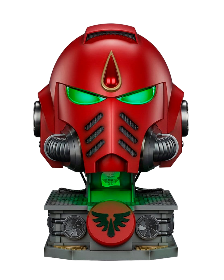 Réplica casco con soporte blood angels mkx warhammer 1/1 joytoy
