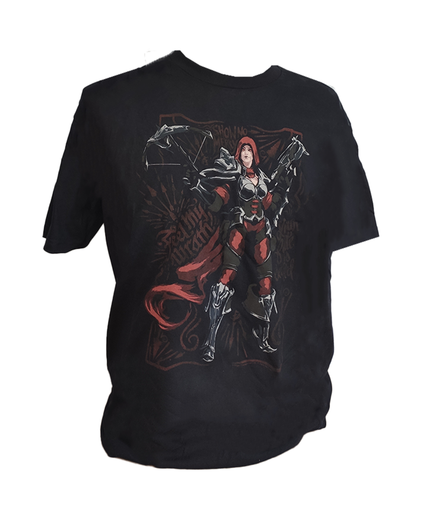 Camiseta negra valla rising heroes of storm talla xxl