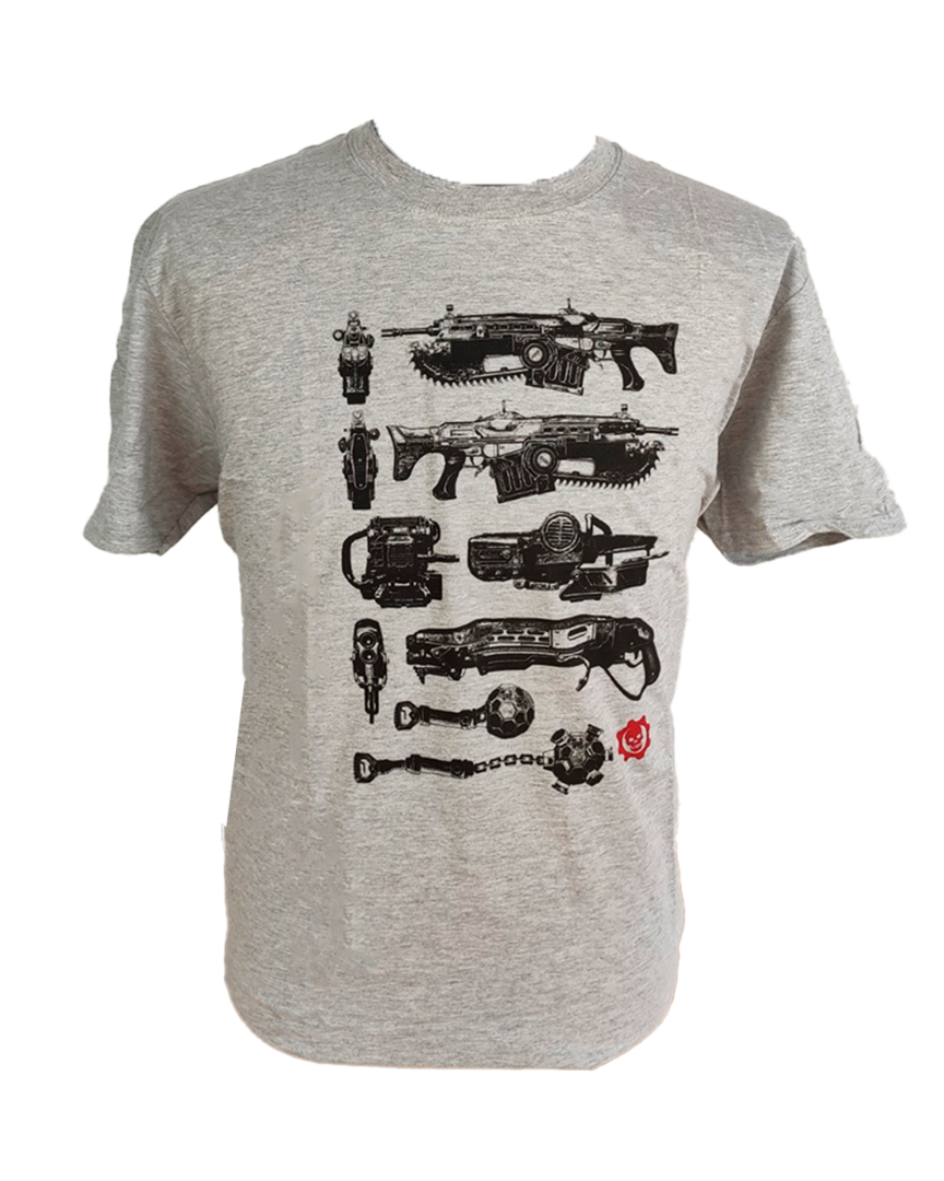 Camiseta gris gun tower gears of war 4 talla xl