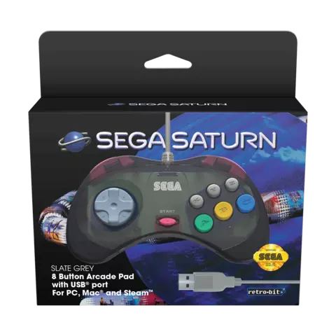 Comprar Mando Sega Saturn Retro-bit Gris (USB) 