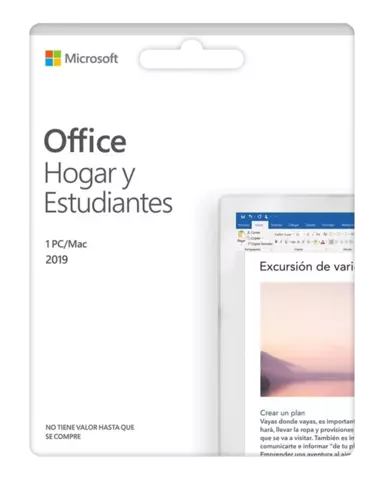 Microsoft Office 2019 Hogar y Estudiantes Estándar 1 Dispositivo