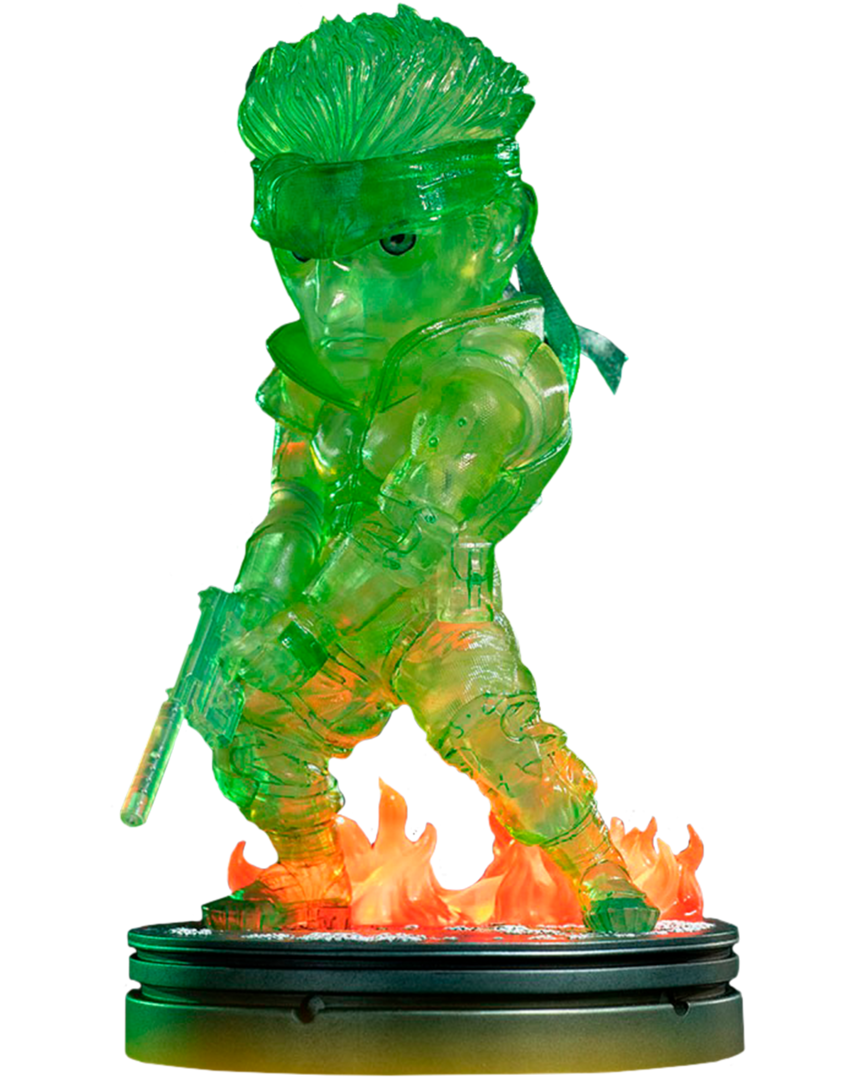 Figura solid snake metal gear solid stealth camo neon green 20cm