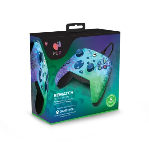 Comprar Mando Glitch Green Rematch con Cable  Licenciado Xbox Series