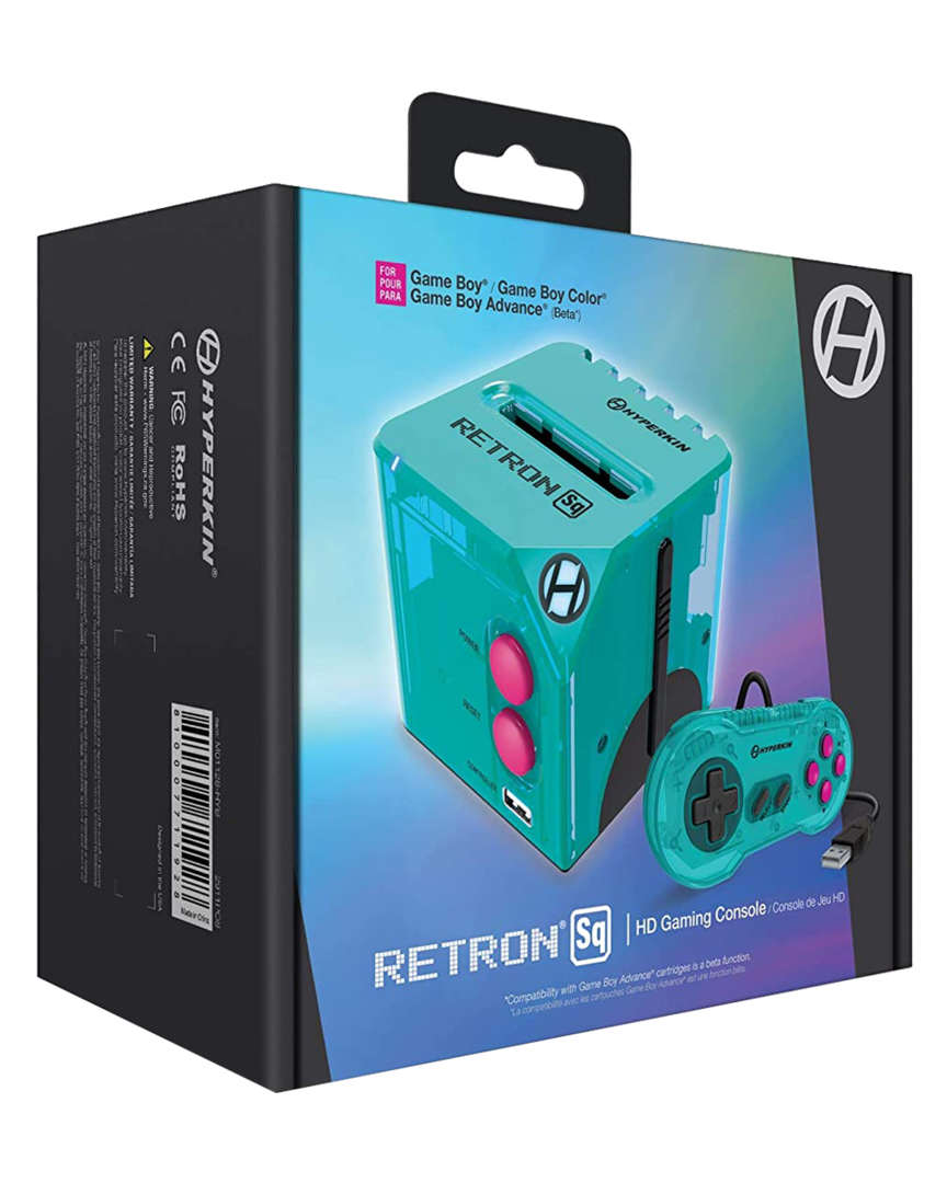Consola Retron SQ Hyper Beach Azul para Juegos GameBoy (A/C