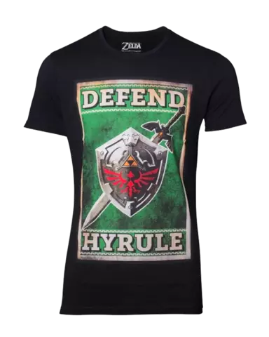 Camiseta negra Kingdom of Hyrule The Legenf of Zelda Talla XL