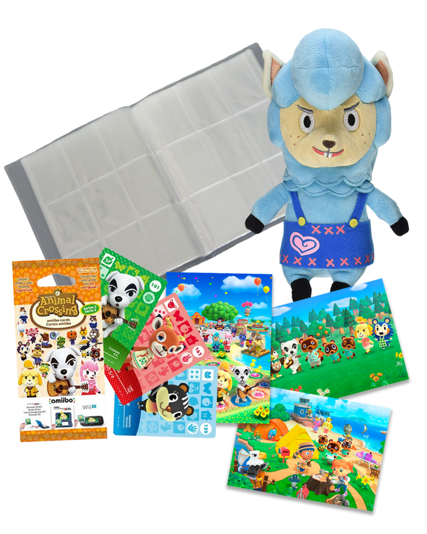 Pack 3 Tarjetas amiibo Animal Crossing Serie 2 + Peluche Al +Album para Cartas Coleccionista + Set de Postales Animal Crossing