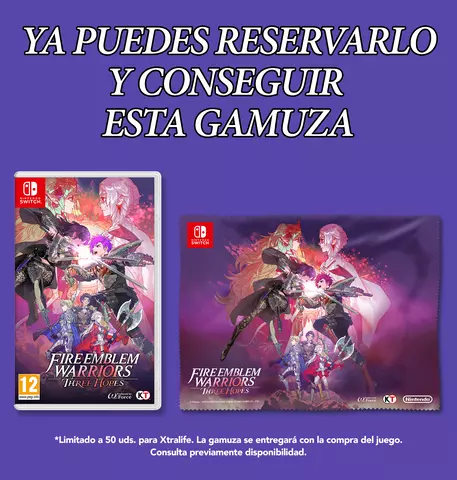 Comprar Fire Emblem Warriors: Three Hopes + Gamuza Oficial Nintendo Switch Pack Gamuza