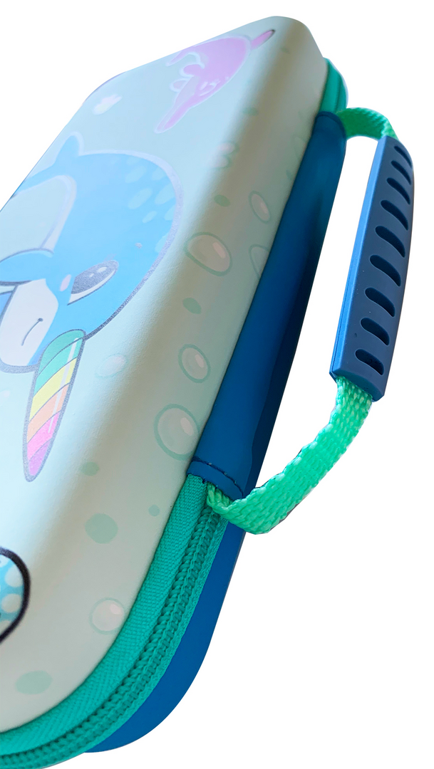 Funda narwhal aqua / azul para switch lite