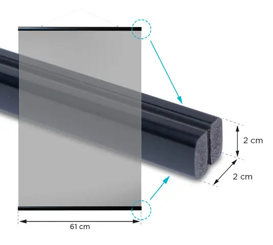 Comprar Colgador De Poster Magnetico Vertical Negro 
