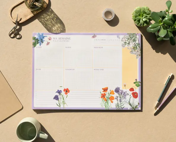 Comprar Bloc Planificador Semanal A3 Wild Flowers Frances 