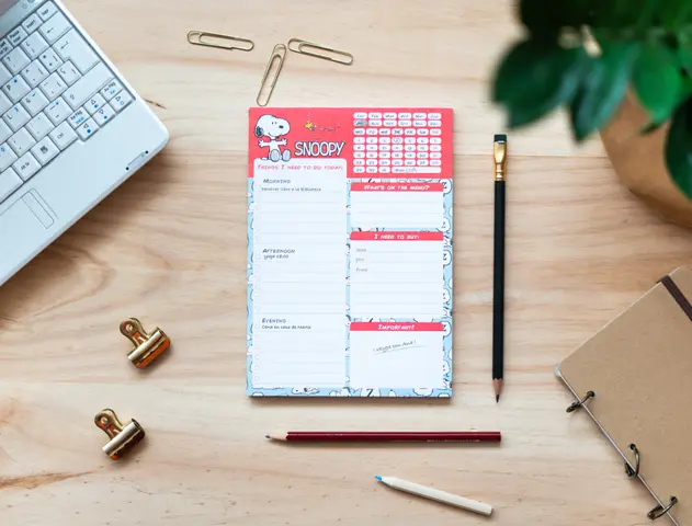 Comprar Bloc Notas De Escritorio Snoopy Rebel With Paws 