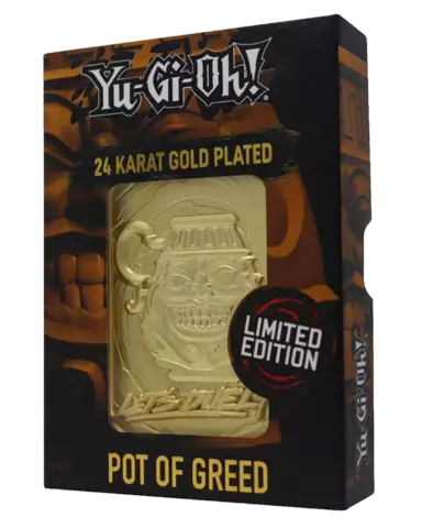 Lingote Metálico Yu-Gi-Oh! Limited Edition 24k Gold Plated Pot of Greed