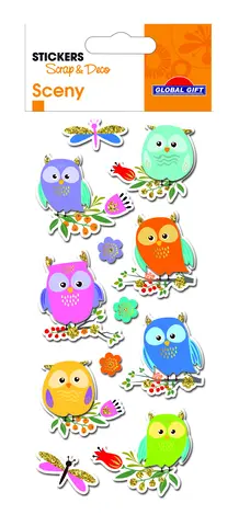 Comprar Pegatinas Sceny Scrap & Deco Buhos Relieve 
