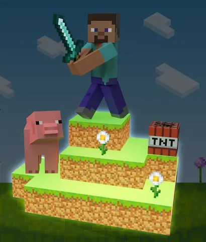 Comprar Lampara Minecraft Steve Diorama 