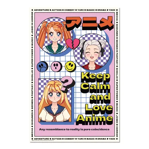 Comprar Poster Anime Keep Calm And Love Anime 