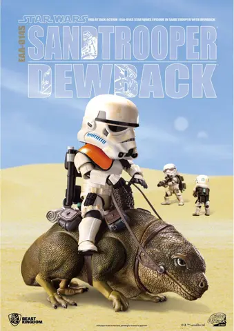Comprar Figura Egg Attack Star Wars Episodio Iv Dewback Y Sandtrooper Imperial Figuras