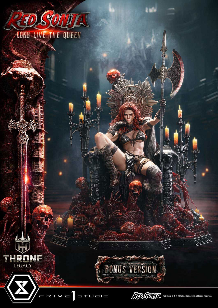 Estatua red sonja throne legacy collection red sonja: long live the queen bonus ver. 1/3 prime 1 studio