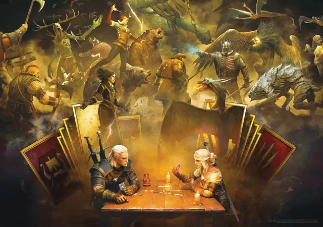 Reservar Puzzle Jugando al Gwent The Witcher III: Wild Hunt (1000 piiezas) 68x48 cm Estándar
