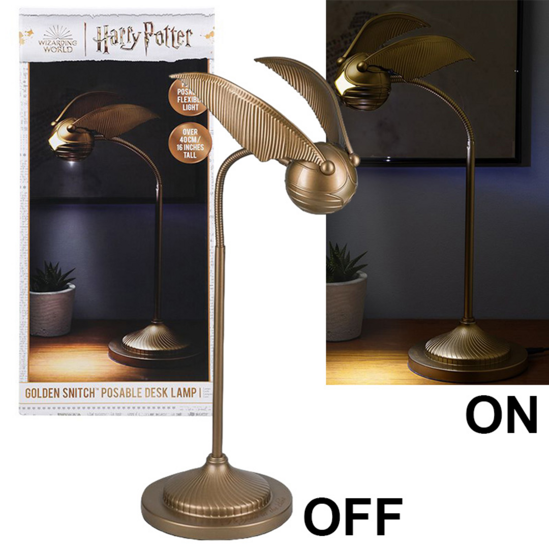 Harry Potter - Lámpara de escritorio con forma de snitch dorada 36cm