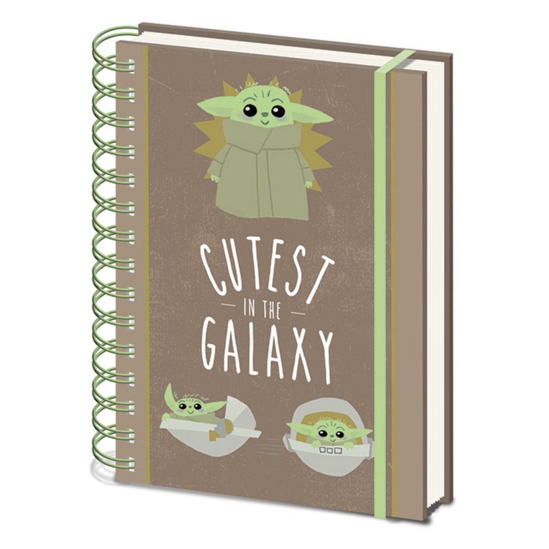 The mandalorian - cuaderno a5 espiral cutest in the galaxy