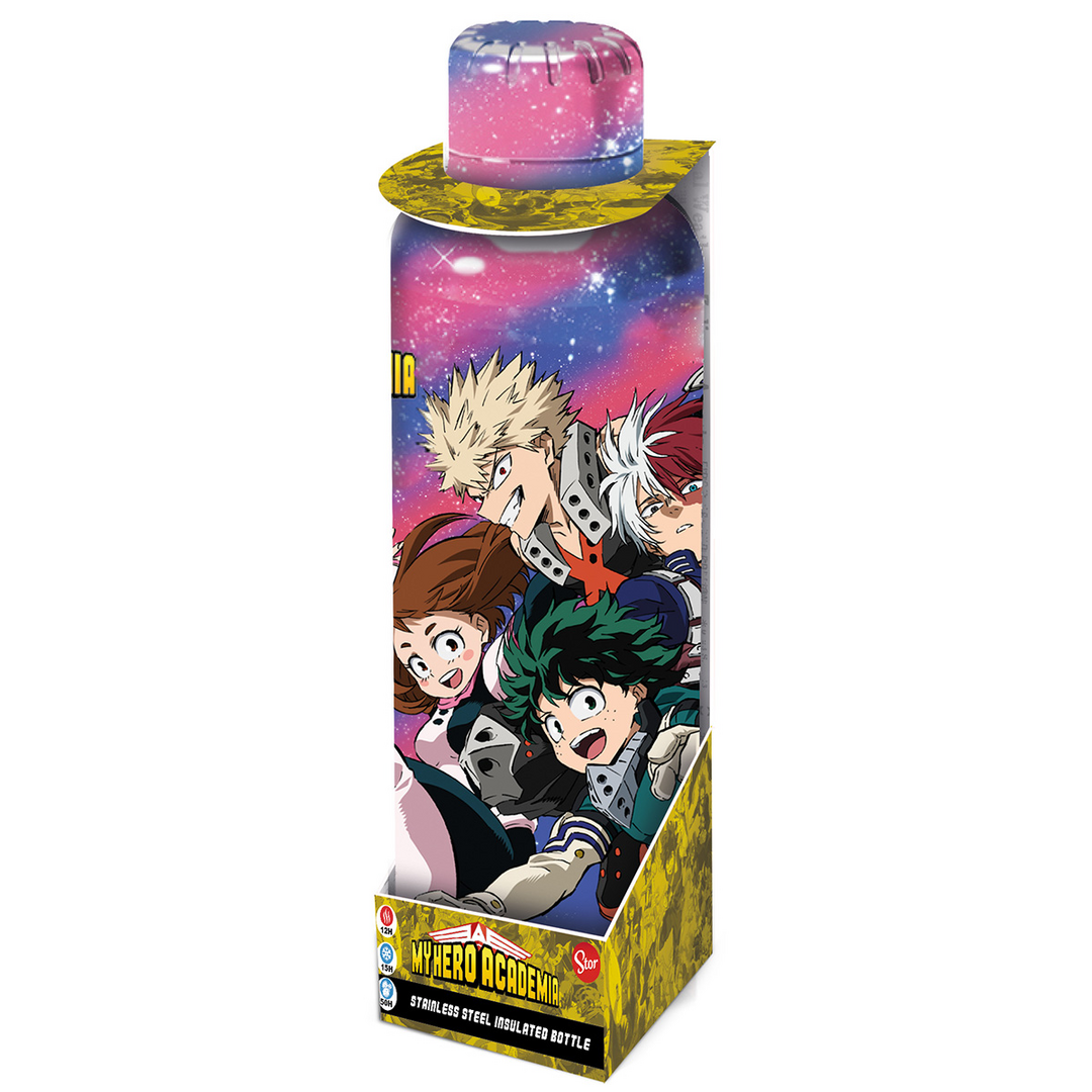 My hero academia - botella termo acero inoxidable 515 ml flying purple glow