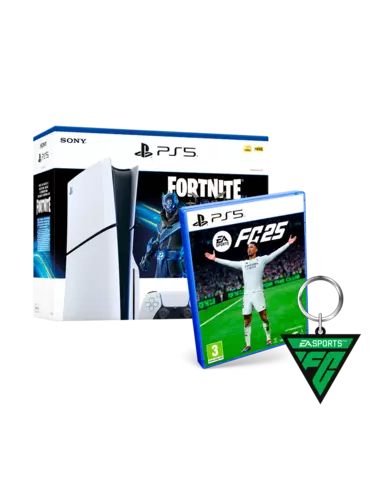 Consola PS5 con lector + Pack Fortnite Cobalt Star + EA Sports FC25