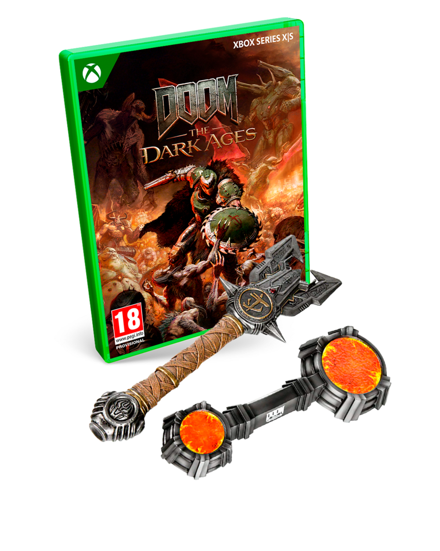 Doom: the dark ages + réplica empuñadura del crisol eterno doom 30cm