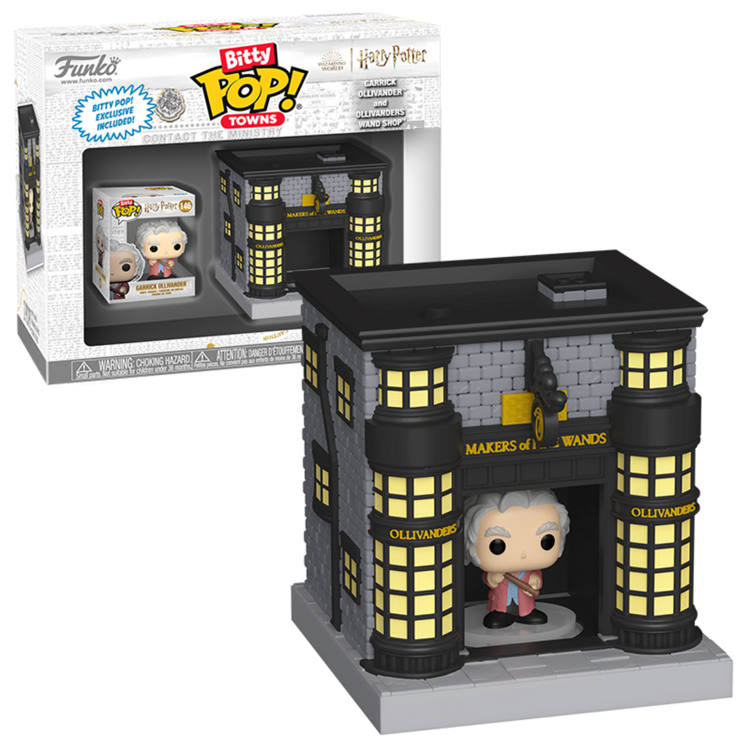 Funko Bitty Pop! Towns - Harry Potter - Garrick Ollivander y su tienda de varitas