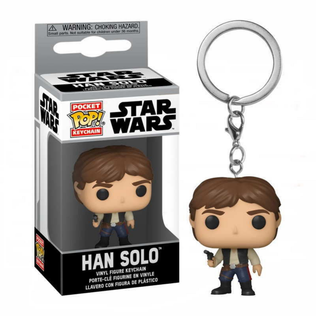 Funko Pop! Keychain: Star Wars - Han Solo - Minifigura de Vinilo Coleccionable Llavero Original - Relleno de Calcetines - Idea de Regalo- Mercancia Oficial - Movies Fans - Minifigura