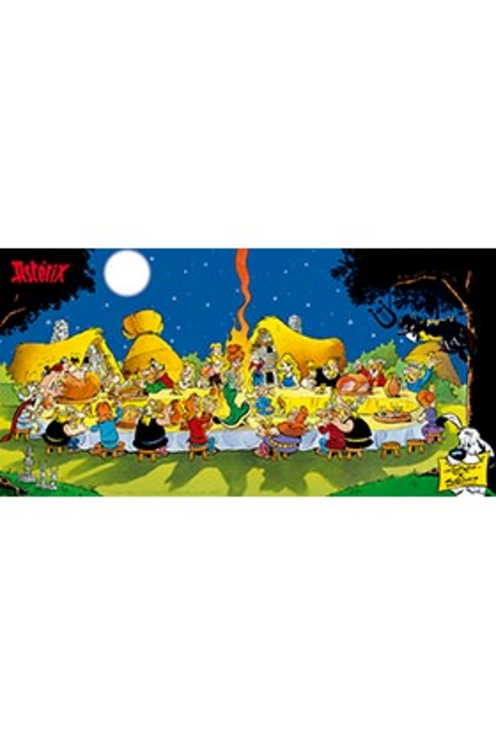 Asterix Banquete Poster De Vidrio Asterix 60X30 cm