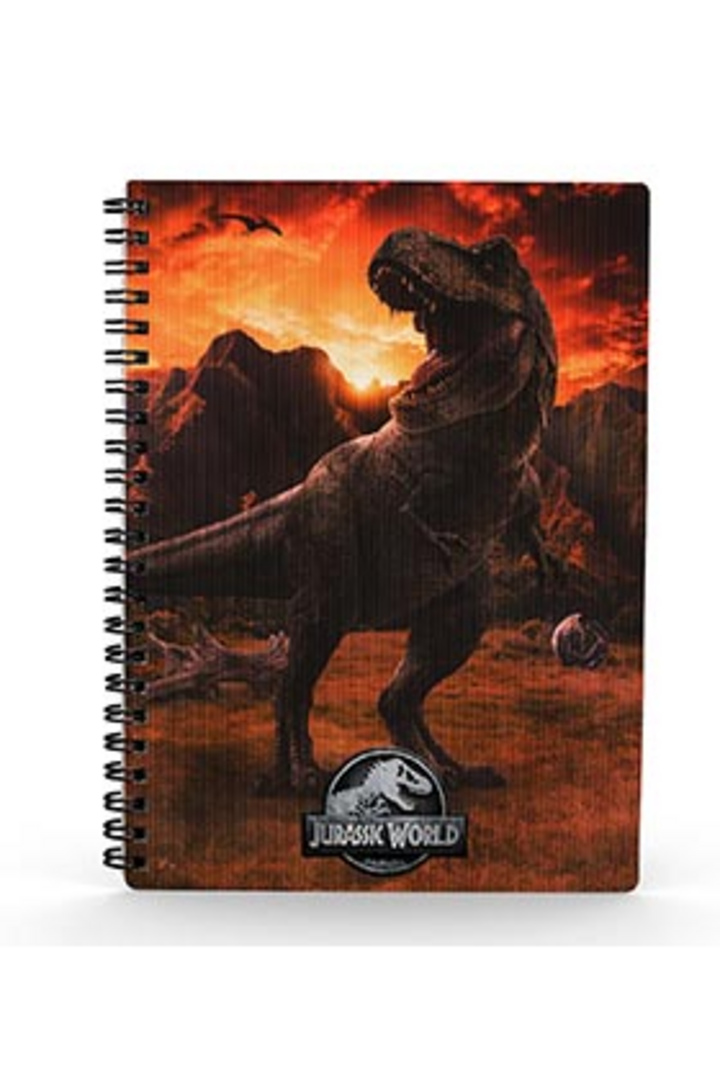 Libreta efecto 3d into the wild jurassic world