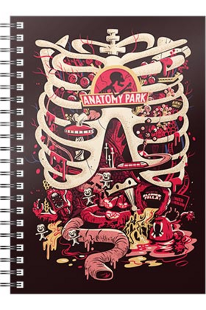 Libreta espiral anatomy park rick y morty