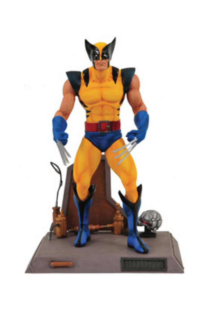 Lobezno Traje Amarillo Figura 18 cm Con Base Marvel Select Re-Run