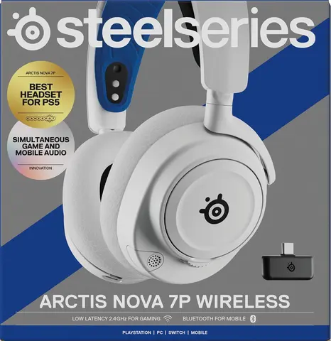 Reservar Auriculares Gaming Arctis Nova 7P Inalámbricos Blancos Steelseries PS5 screen 1