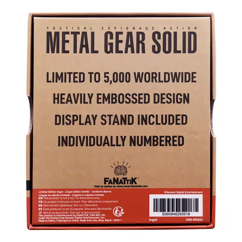 Comprar Metal Gear Solid Foxhound Insignia Edición Limitada Lingote Limitada