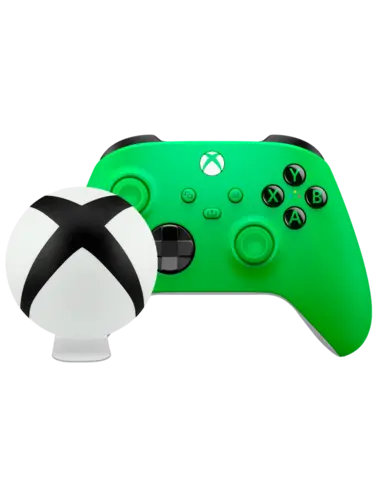 Mando Inalámbrico Velocity Green + Lámpara Oficial Xbox