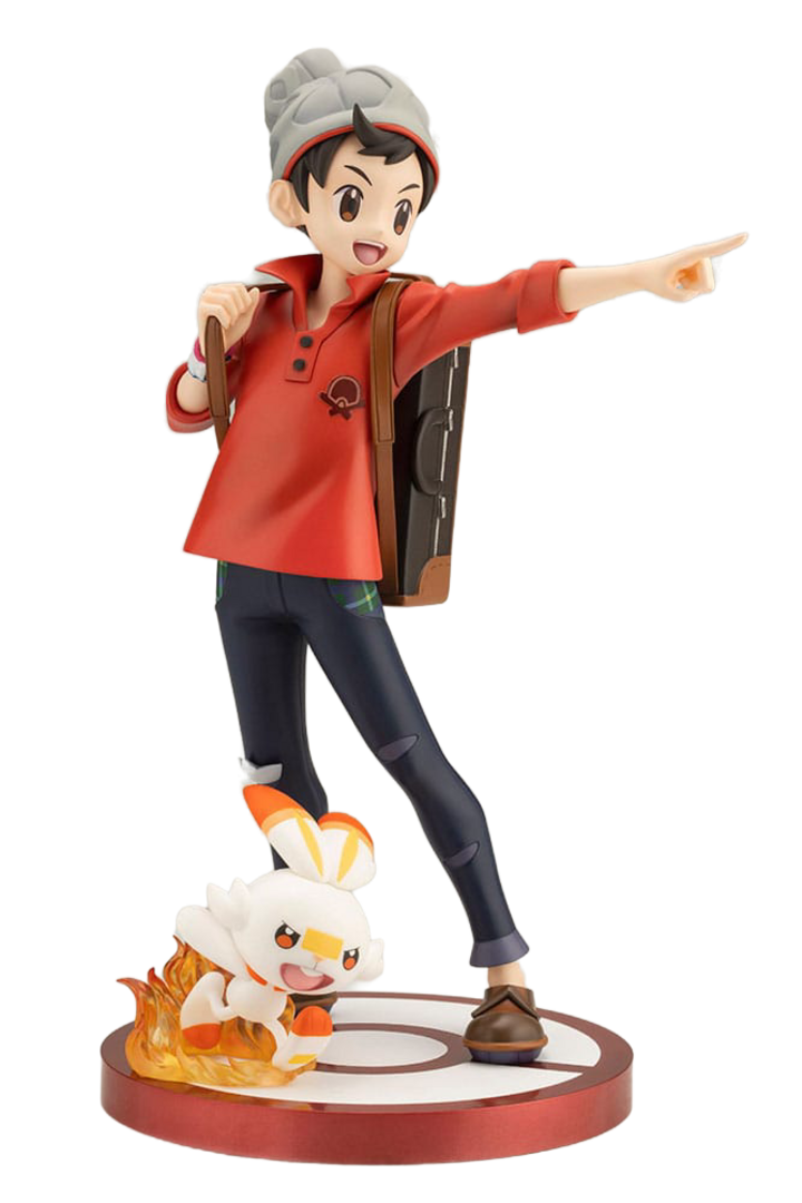 Figura victor & scorbunny pokémon artfx 1/8 kotobukiya