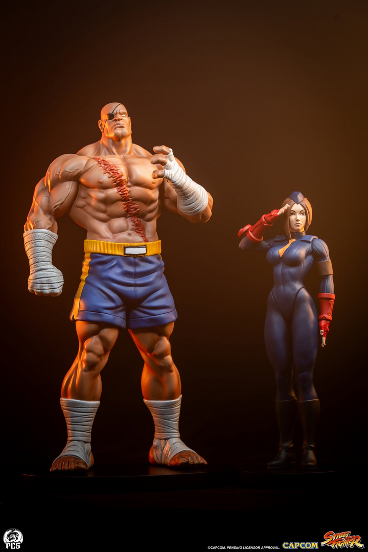 Pack estatuas sagat & julie street fighter street jam 1/10 premium collectibles studio