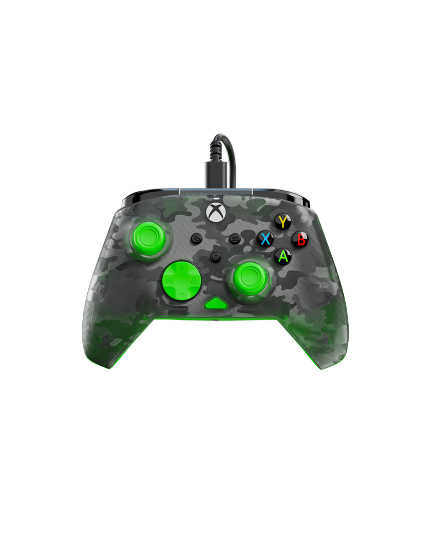 Rematch Core Wired Controller · Ghost Camo Black & Green