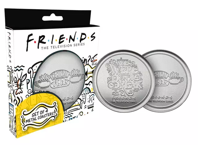 Reservar Set de 4 Posavasos Metalicos Friends Fanattik Limitada