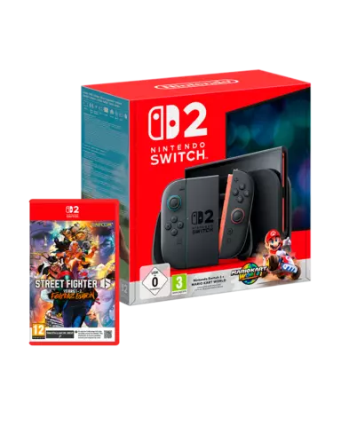 Consola Nintendo Switch 2 + Mario Kart World + Street Fighter 6: Year 1-2 Fighters Edition