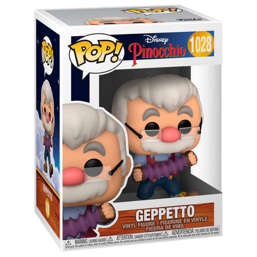 Funko Pop! Disney: Pinocchio - Geppetto with Accordion - Pinocho - Figura de Vinilo Coleccionable - Idea de Regalo- Mercancia Oficial - Juguetes para Niños y Adultos - Movies Fans