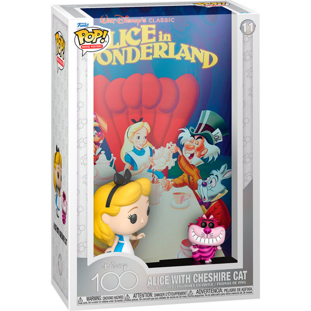 Figura pop movie poster disney 100th anniversary alicia en el pais de las maravillas