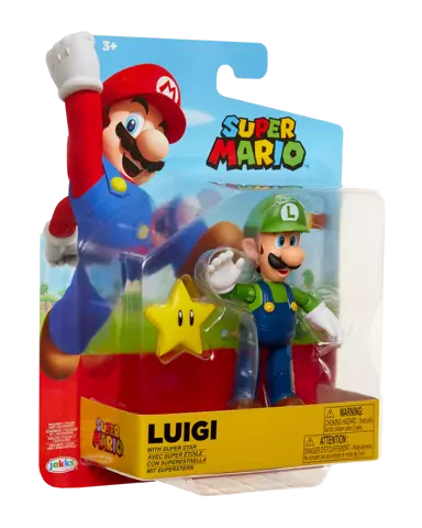 Comprar Figura Star Power Luigi Super Mario 10 cm & Super Star Figuras